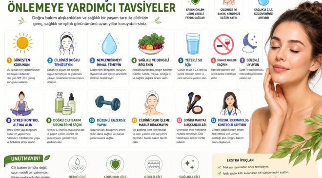 Cildin Erken Yaşlanmasını Önlemeye Yardımcı Tavsiyeler