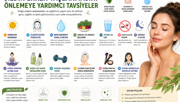 Cildin Erken Yaşlanmasını Önlemeye Yardımcı Tavsiyeler