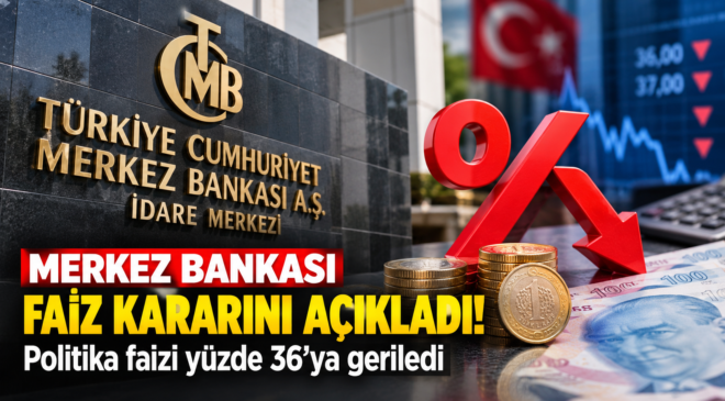 Merkez Bankası Faiz Kararını Açıkladı! Politika Faizi Yüzde 36’ya Geriledi